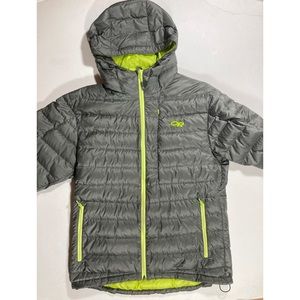 Outdoor Research transcendent hooded down jacket